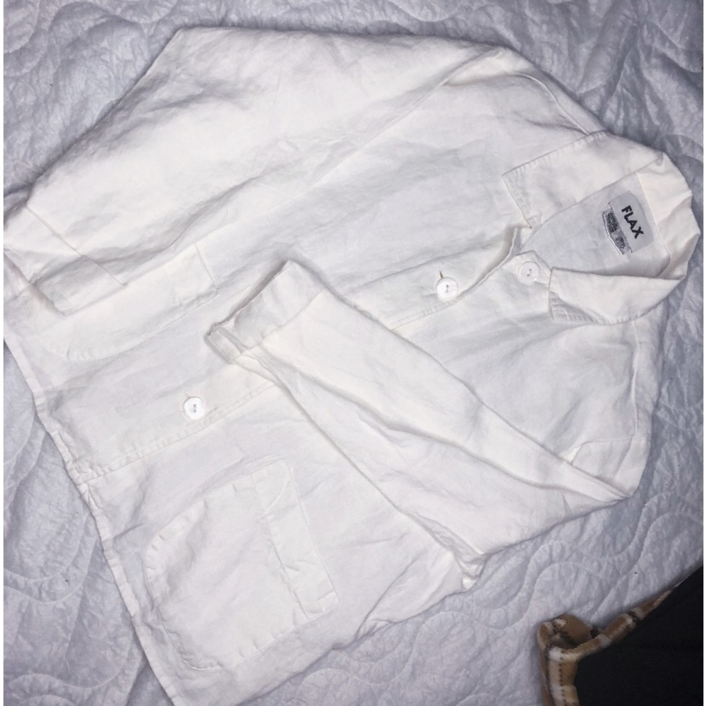 Flax button up white casual